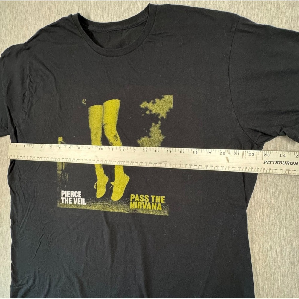 Pierce The Veil Pass The Nirvana T Shirt XL Black Band Tee Emo Grunge Alt Rock - Picture 3 of 6